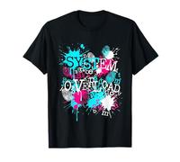 System Overload Distressed Typewriter Chaotic Ink Smudge T-Shirt