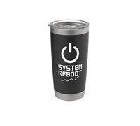 System Reboot Power Symbol Tech Reset Mindset Stainless Steel Insulated Tumbler