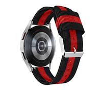 System-S 20 mm Nylon Strap for Samsung Galaxy Watch 4 Smartwatch Blue Red Blue Red Eine Grösse Classic, Blue-Red, Eine Grösse, Classic
