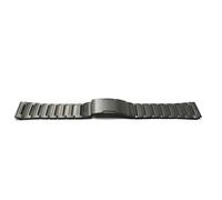 System-S 22mm Titanium Bracelet with Folding Clasp for Huawei Smartwatch in Black, Metallic/black, Eine Grösse
