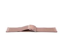 System-S 23mm Milanese Metal Strap for Fitbit Versa 2 & 3 Smartwatch in Pink, Metallic/Pink, Eine Grösse