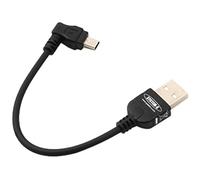 System-S 90° Angled Mini USB Angle Plug Data Cable Charging Cable, 10 cm