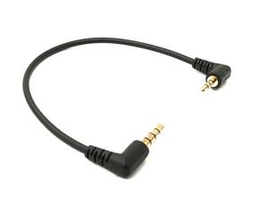 System-S Audio Cable 15 cm 2.5 mm Jack Male to 3.5 mm Male Angle AUX Adapter Black