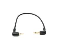 System-S Audio Cable 20 cm 2.5 mm Jack Male to 3.5 mm Male Angle AUX Adapter Black