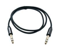 SYSTEM-S Audio Jack Cable 100cm AUX 6.35mm 3 Pin TRS Male to Male
