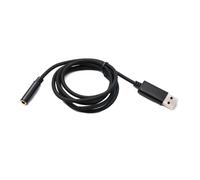 SYSTEM-S Audio USB Cable 100cm 3.5mm Jack Female to 2.0 Type A Male AUX
