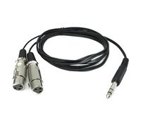 System-S Audio Y Cable 180 cm AUX 6.35 mm TRS Male to 2X XLR 3-Pin Female