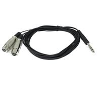 System-S Audio Y Cable 3 m AUX 6.35 mm TRS Male to 2X XLR 3 Pin Female