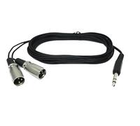 System-S Audio Y Cable 3 m AUX 6.35 mm TRS Male to 2X XLR 3 Pin Male