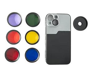 SYSTEM-S Colour Filter Set 37 mm 6 Pieces Colour Filter for Photography for iPhone 13 Mini