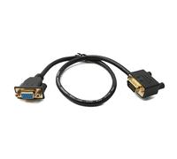 System-S D Sub15 Cable 50cm HD VGA 15 Pin Male to Female DB15 Angle Right Angled Adapter