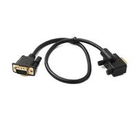 System-S D Sub15 Cable 50cm HD VGA 15 Pin Male to Male DB15 Angle Left Angled Adapter