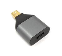 System-S DisplayPort Adapter Mini DP Male to USB 3.1 Type C Female 4K Cable in Grey
