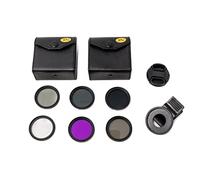 SYSTEM-S Filter 3 ND UV CPL FLD Set 37 mm Lens Kit with Cover Clip Bags in Black