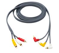 SYSTEM-S RCA Cable 3m Male to Male 3 AV Component Angle in