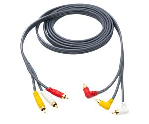 SYSTEM-S RCA Cable 3m Male to Male 3 AV Component Angle in