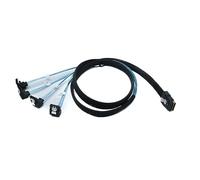System-S SFF-8087 Cable 100cm Mini SAS 36 Pin to 4X SATA 7 Pin Adapter Angle for RAID Hard Drive Motherboard