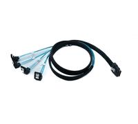System-S SFF-8087 Cable 100cm Mini SAS 36 Pin to 4x SATA 7 Pin Angle