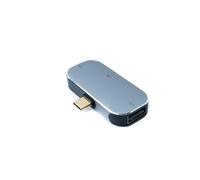 System-S USB 3.1 Y Adapter Type C Male to Female 2.0 A Female HDMI 4K Female in Grey