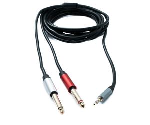 SYSTEM-S Y Audio Cable 3m Stereo TRS 3.5mm Male to 2x 6.35mm Jack TS