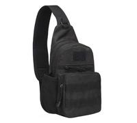 System Shoulder Bag Double Zipper Outdoor Jogging Bag Breathable Backing Fishing Chest Pack Crossbody Pack Men Sling Bag Urban Commuting Men