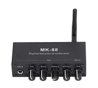 System Stereo Amplifier,Digital Reverberator Stereo Amplifier Bluetooth 5.0 Dual Microphone Input DC 12V