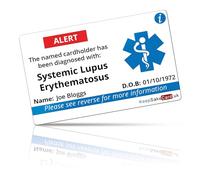 Systemic Lupus Erythematosus Medical I.C.E. Card - PVC - Waterproof - Fully Printed - No Pen Required