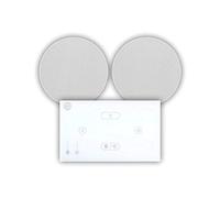 Systemline E50 Built-In Bluetooth Amplifier Hi-Fi Speaker System (White) & 6.5" Ceiling Speakers (1 Pair 6.5" Qi65CB Ceiling Speakers)