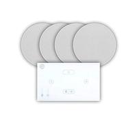 Systemline E50 Built-In Bluetooth Amplifier Hi-Fi Speaker System (White) & 6.5" Ceiling Speakers (2 Pair 6.5" Qi65CB Ceiling Speakers)