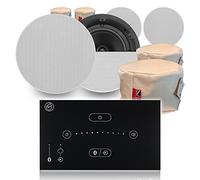 Systemline E50 Ceiling Speaker System, Touch Panel Wall Amplifier, with Fire Hoods - 4 x QI65CB