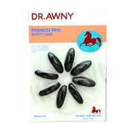 SystemsEleven 8 PCS Pearl Hijab Scarf Safety Fashion Tailor Sewing Pin Black Snag Free Plastic
