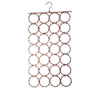 SystemsEleven Complement Shawls Hanger Belt Scarves Tie Rings Wardrobe Organizer Hooks Scarf Hangers Space Savers Foldable Scarfs Hanger with 28 Ring