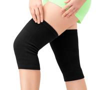 SystemsEleven Knee Support - Lightweight Elasticated Sleeve Compression Bandage for Joint Pain & Sprains During Exercise & Sport, Left or Right for Both Men & Women (2 x Black Knee Supports)