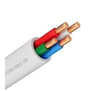 Syston 18/4 Thermostat Doorbell HVAC Heating Control Cable Wire, 18 AWG 4 Conductors 100% Solid Copper Conductors CL3R/FT4/CMR Riser-Rated, UV Resistant RoHS for Low Voltage Applications Use