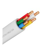 Syston 18/5 Thermostat Doorbell HVAC Heating Control Cable Wire, 18 AWG 5 Conductors 100% Solid Copper Conductors CL3R/FT4/CMR Riser-Rated, UV Resistant RoHS for Low Voltage Applications Use