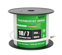 Syston 18/7 Thermostat Doorbell HVAC Heating Control Cable Wire, 100% Solid Copper Conductors CL3R/FT4/CMR Riser-Rated UL/ETL Listed, UV Resistant RoHS for Indoor/Outdoor Low Voltage Applications Use