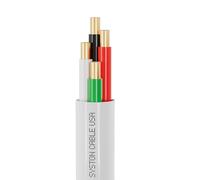 SYSTON 22/4 Fire Security Burglar Station Sound Alarm Control Cable Wire, Riser-Rated CMR/CL3R Unshielded Solid Copper UL/ETL, UV Resistant for Indoor/Outdoor Low Voltage Application Use - 50 FT