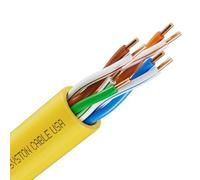 Syston Cable Technology Cat 5e Ethernet Network Cable -500 ft，350MHz 24AWG Solid Bare Copper Wire Outdoor/Indoor, Bulk No Ends 10 Ft to 1000 Ft Available, Heat Resistant Riser Rated - CMR
