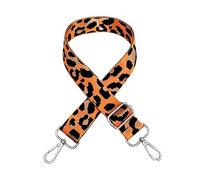 SYSUII Colourful Shoulder Strap Leopard Pattern Length Adjustable Shoulder Strap for Handbags 3.8 cm Wide 75-130 cm Shoulder Strap Shoulder Strap Men's Bag Strap Women's DIY Accessories for Bag Orange
