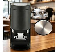 SYSXLT 58mm Espresso Tamper, Adjustable Depth Coffee Tamper with 5-30kg Pressure 304 Stainless Steel Palm Tamper Tool for Professional Barista(Black,Plainweave)