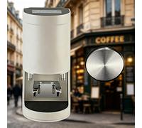 SYSXLT Spring-Loaded Coffee Tamper 58mm Espresso Press Adjustable 1-3 Tamp Times Easy Clean Barista Tool for Coffee Shops Home(White,ScrewThread)