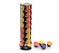 SYSYLY Capsule Holder, Capsule Dispenser for 32 Dolce Gusto Capsules, Capsule Stand for Storing Coffee Capsules, Non-Slip Base, Rotatable, Black