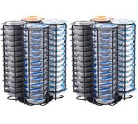 SYSYLY Coffee Capsule Holder Compatible with Tassimo Capsules, Coffee Pod Stand for 52 Tassimo Pods,Coffee Pod Rack, 360° Rotatable and Non-Slip, Black (Pack of 2)