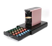 SYSYLY Coffee Capsule Holder for Cafissimo Capsules, Capsule Drawer for Storing 40 Coffee Capsules, Capsule Storage Box, Metal, Black