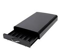 SYSYLY Coffee Pod Drawer - Max. Capacity 60 - Coffee Machine Stand - Non-Slip, Pods Dispenser, Metal Drawer