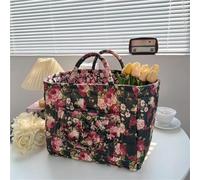 SYT-MD Boho-Chic Quilted Floral Storage Basket, Large Capacity Collapsible Laundry Hamper, for Clothes, Toys & Home Essentials(#07)