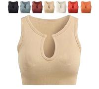 SYT-MD Getheyshape Shape Me up Crop Top, Women's High-Strength Shockproof Bra, Anti-Sagging Gathered Beautiful Back(Beige,M)