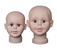 Sytaun Head Display Mannequin,Little Kid Boy Mannequin Head PVC Children Hat Display Mold Headwear Cap Holder L