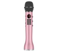 Sytaun Karaoke Microphone, Karaoke Speaker, Wireless Bluetooth Microphone, 3 in 1 Wireless Bluetooth Speaker Handheld Singing Recording Microphone Pink