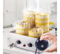 SYTEH Four-Hole Electric Steamed Buns Machine,Commercial Food Bread Buns Steaming Steamer, 30-110℃ Temperature, Dry Boiling Alarm, for Home Store Buffet Restaurant